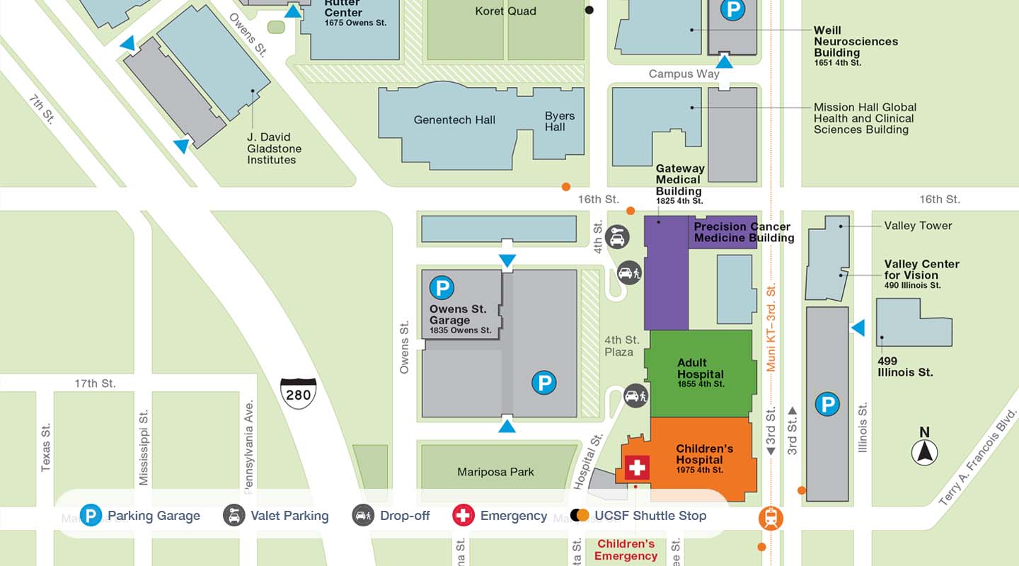 Mission Bay campus map